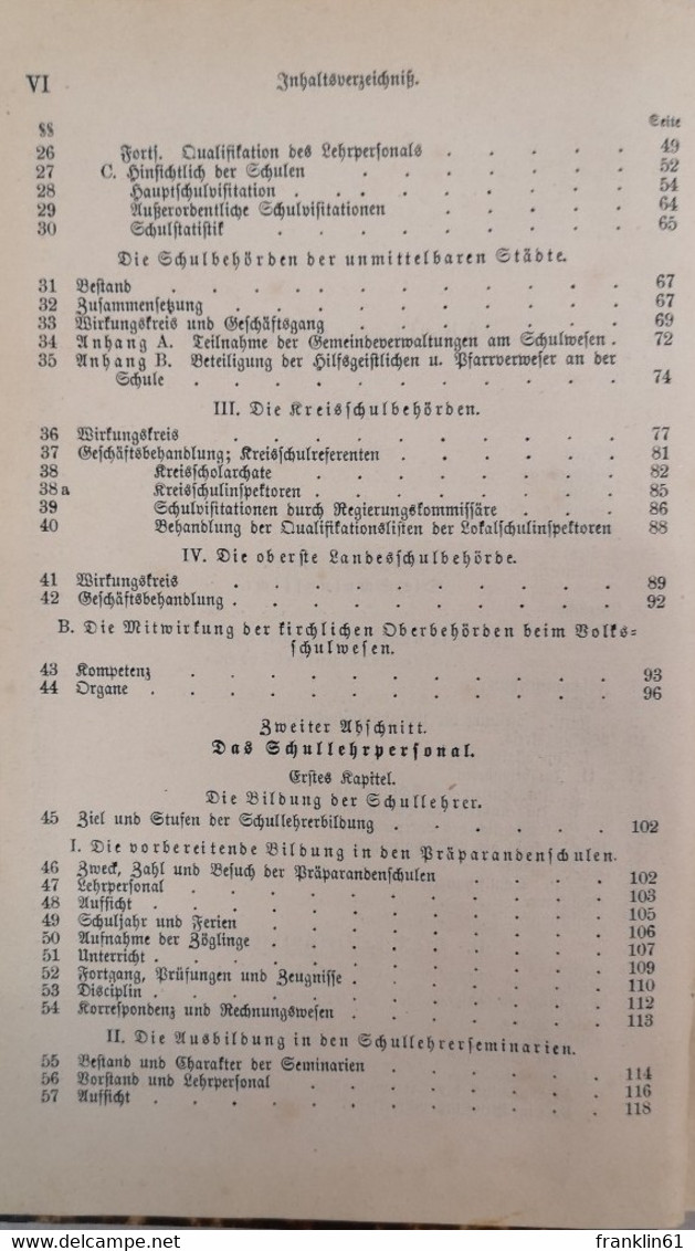 Handbuch Des Bairischen Volkschulrechtes. - Rechten