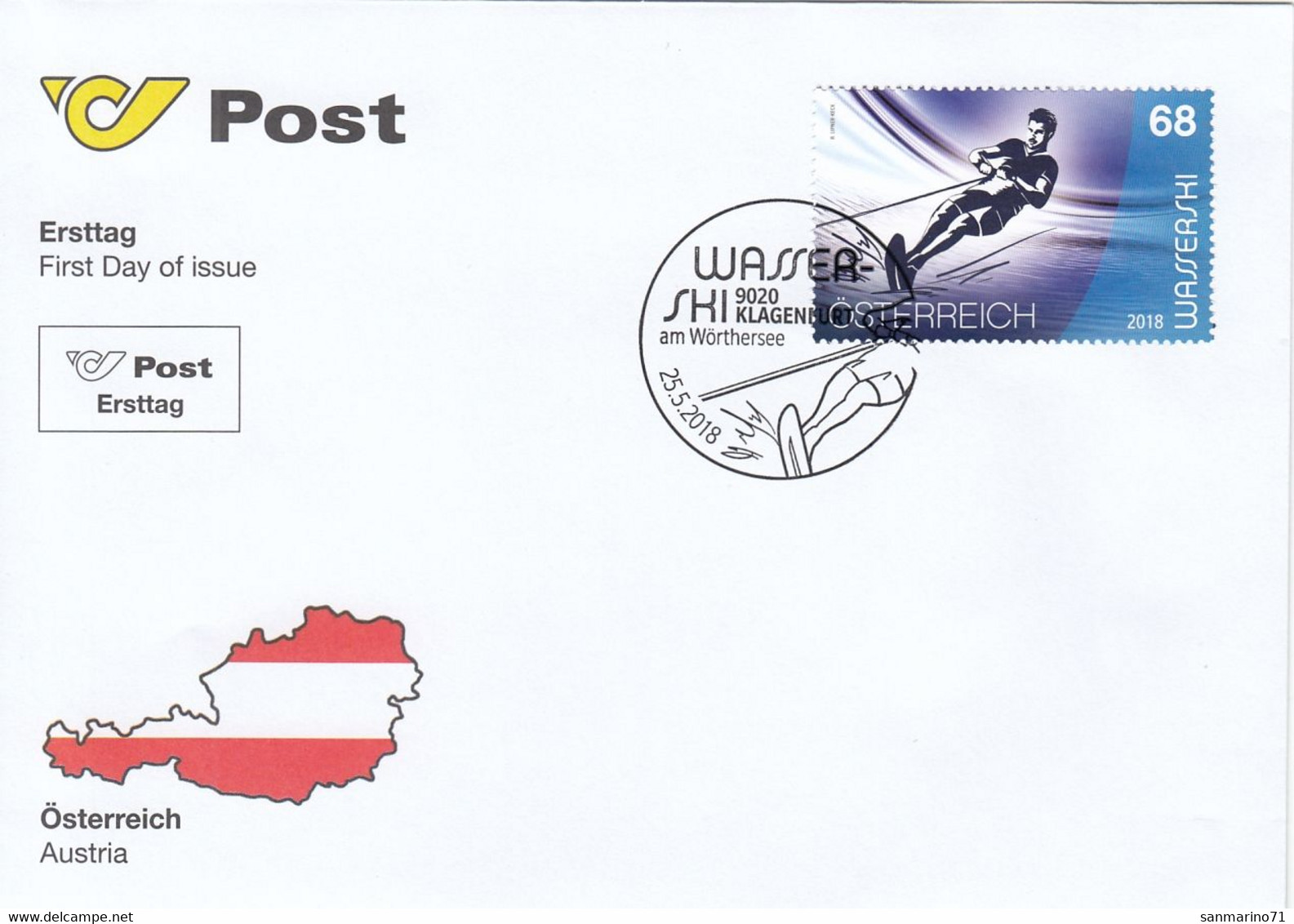 FDC AUSTRIA 3396 - Sci Nautico