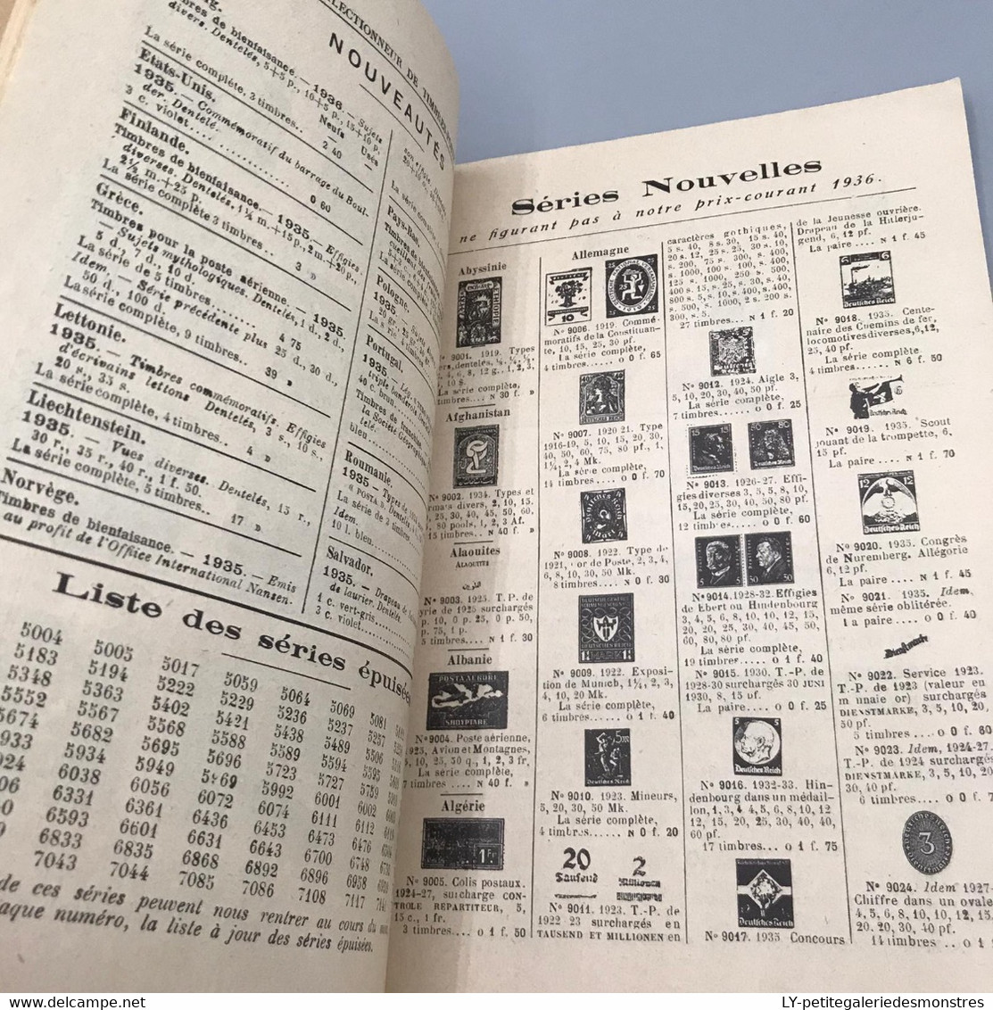 #RV8 - Le Collectionneur De Timbres-Poste Catalogue A. Maury - N°585 Janvier 1936 - Catalogues For Auction Houses