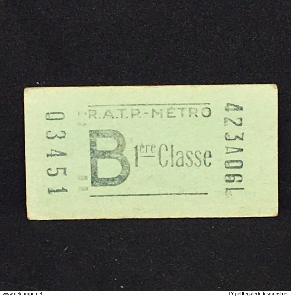 #TPT8 - Métro RATP - Ticket 1 ère Classe B - 03451 - PARIS - 4234061 - Europa