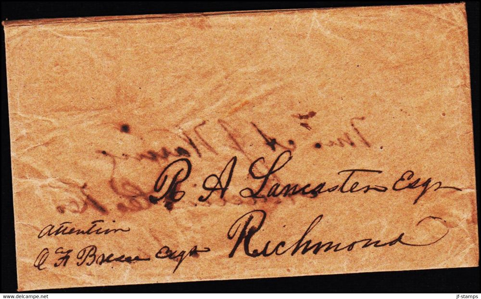 1862. Jefferson 10 Cents Hoyer & Ludwig. RICHMUND VA. SEP. 12 1862. On Turned Cover To Aurelia ... (Michel 2) - JF124227 - 1861-65 Etats Confédérés