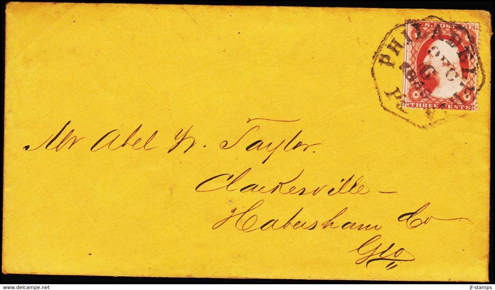 1862. CLARKSVILLE 2 APR 1862. With Matching Straight Line PAID Handstamp And Manuscript 5 On Turned Cover ... - JF124228 - 1861-65 Stati Confederati