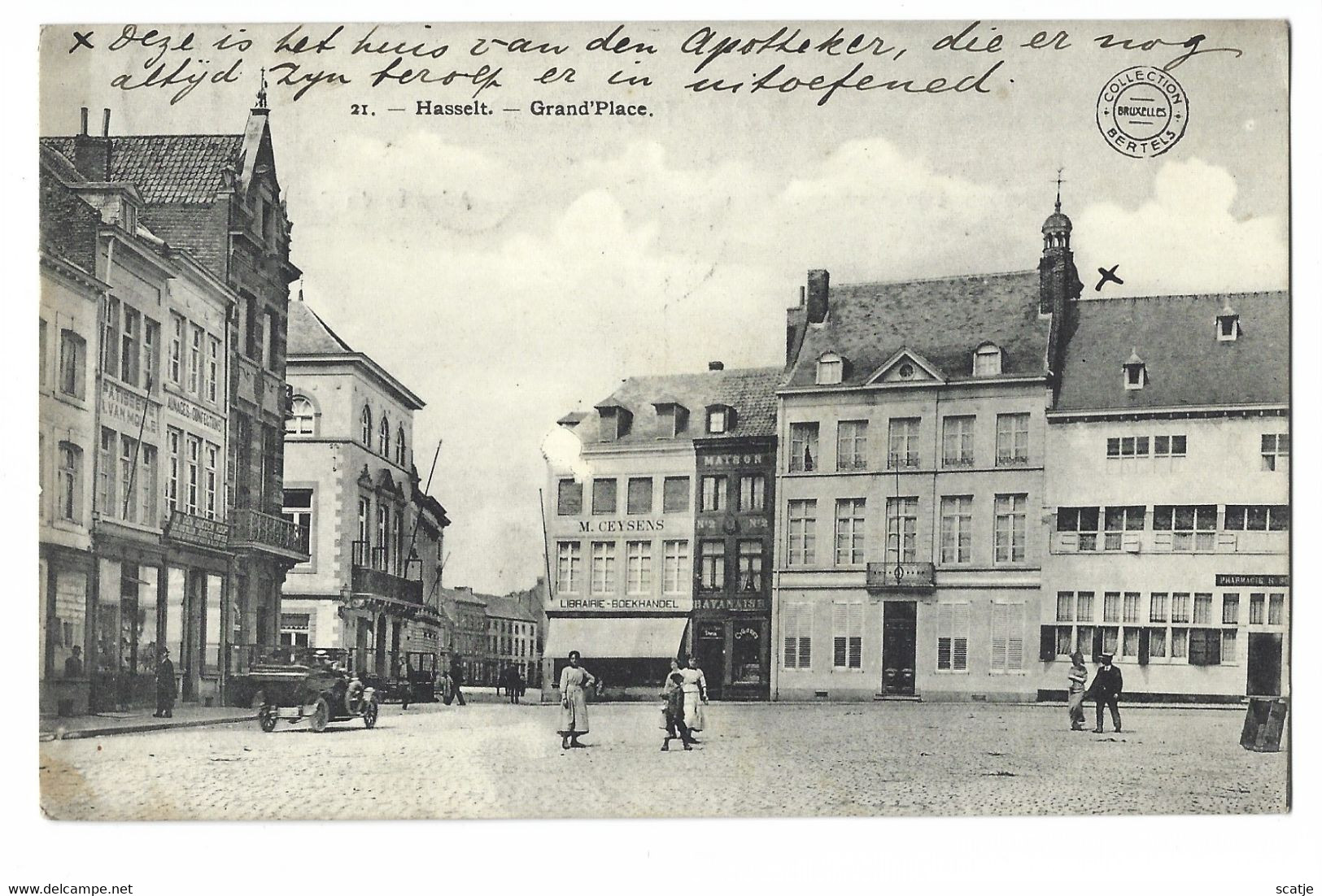 Hasselt.   -   Grand'Place   -   1914    Naar   Antwerpen - Hasselt