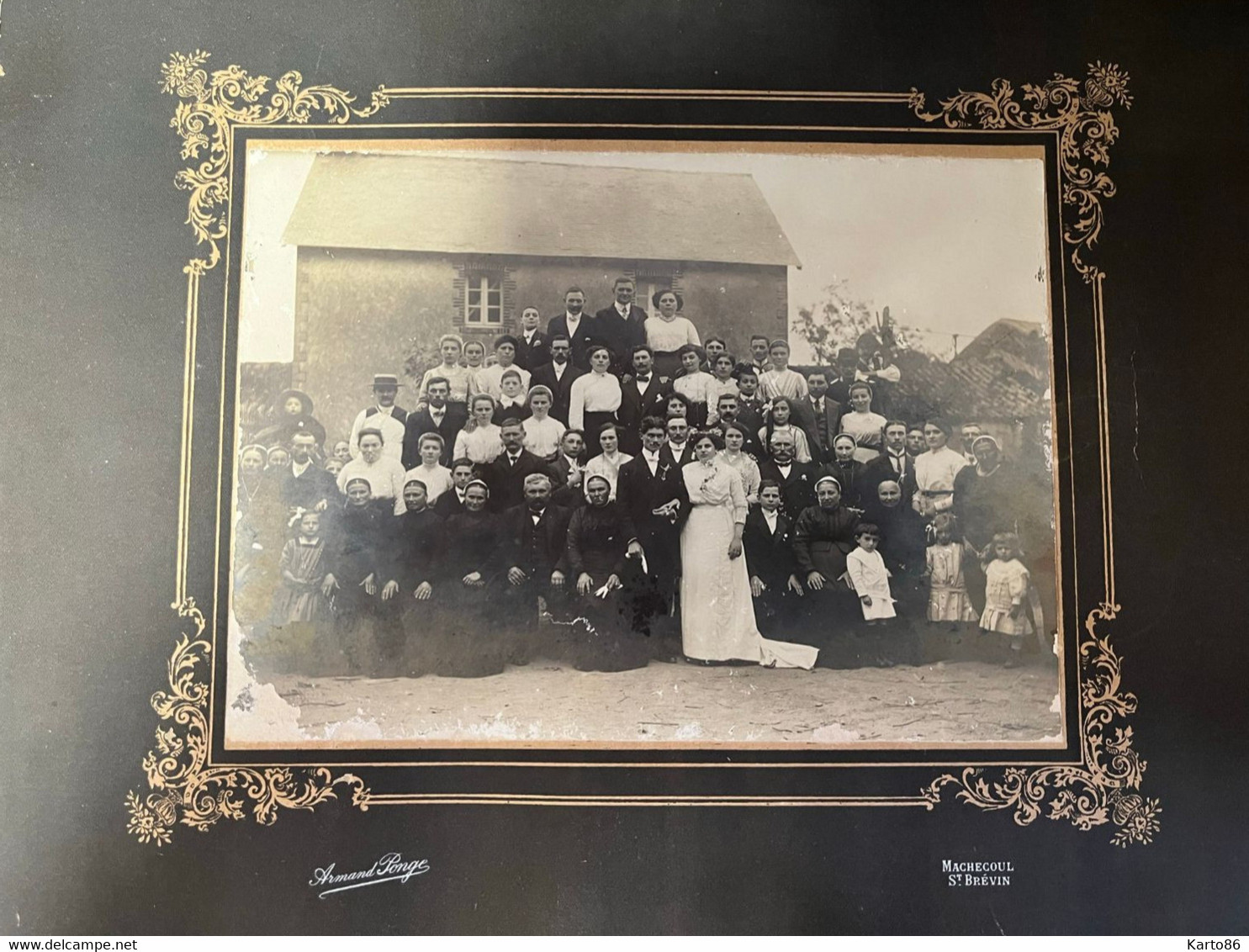 Machecoul * Photo Ancienne * Mariage Et Famille En Coiffe Et Costume Vers 1914 * Photographe Armand PONGE St Brévin - Machecoul
