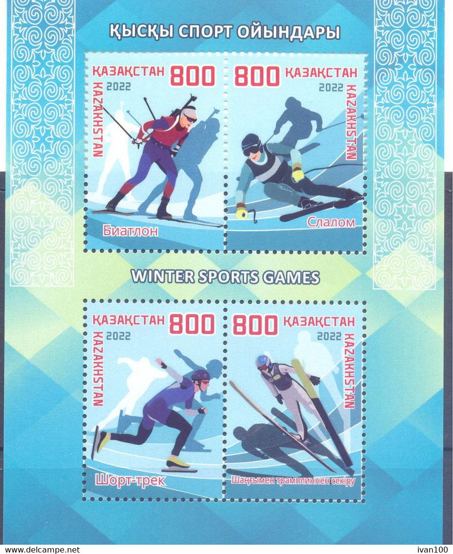 2022. Kazakhstan,  Winter Olympic Games Beijing, S/s  Mint/** - Kasachstan