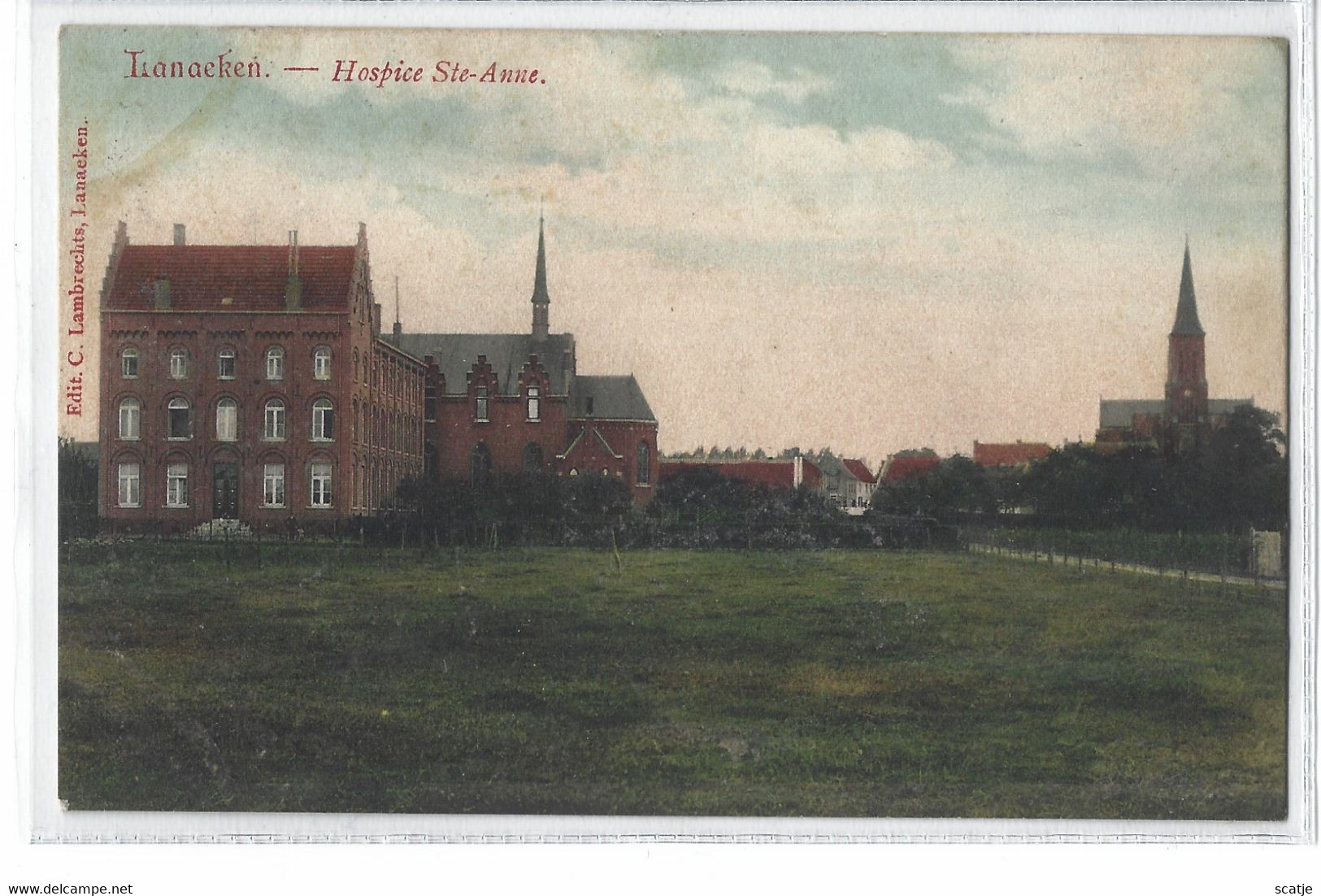 Lanaeken.   -   Hospice Ste-Anne   -   (Staat Zie Scan)   1911  Naar   Borgerhout - Lanaken