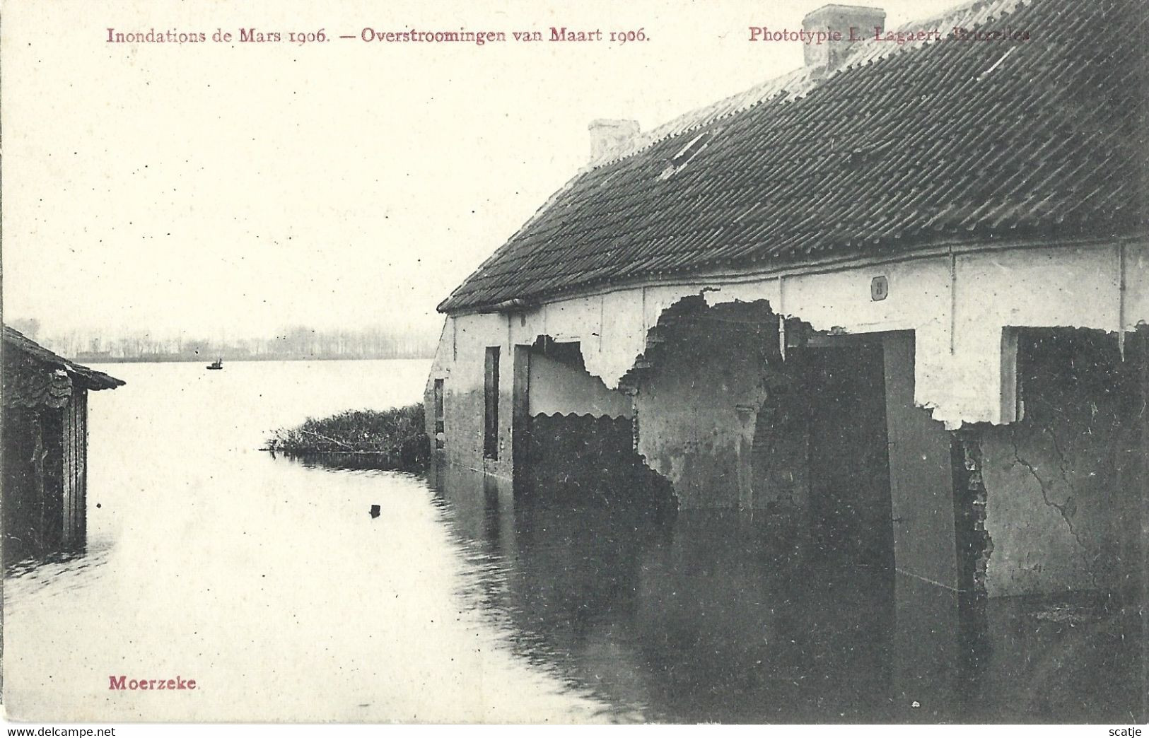 Moerzeke.   -    Overstroomingen Van Maart 1906 - Hamme