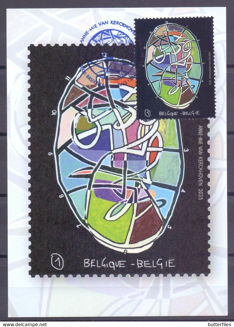 Belgie - 2023 ** Klok 2013 - 2022 - Anne-Mie Van Kerckhoven 2023 ** Kaart Bpost - 1e Dag Stempel - 2011-..