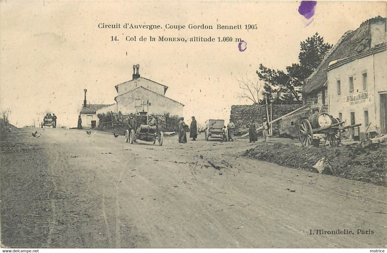 COUPE GORDON BENNETT (1905) - Circuit D'auvergne, Col De La Moreno. - Other & Unclassified