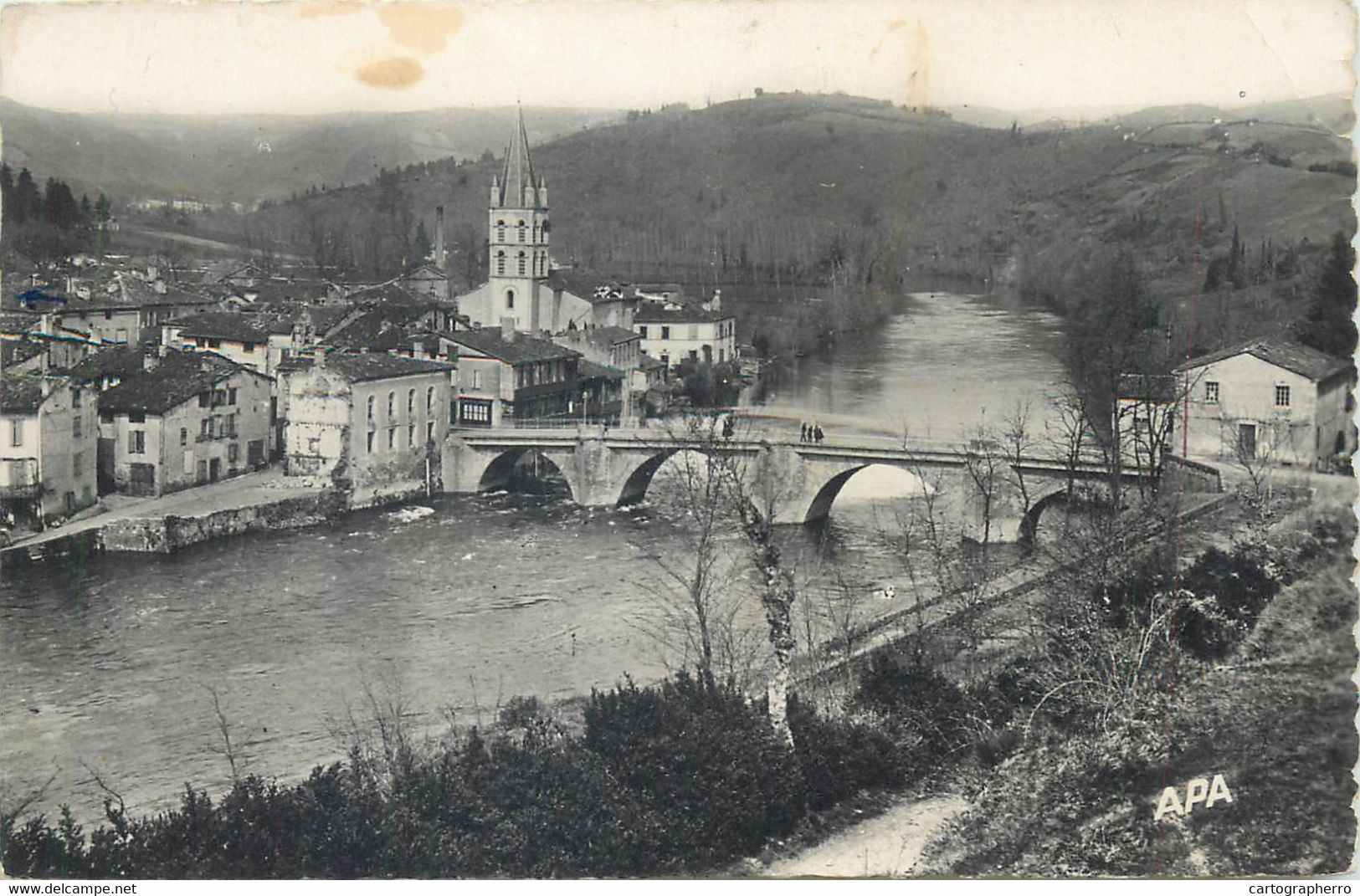 Cpsm France Tarn  Roquecourbe Le Pont Sur L'Agout - Roquecourbe