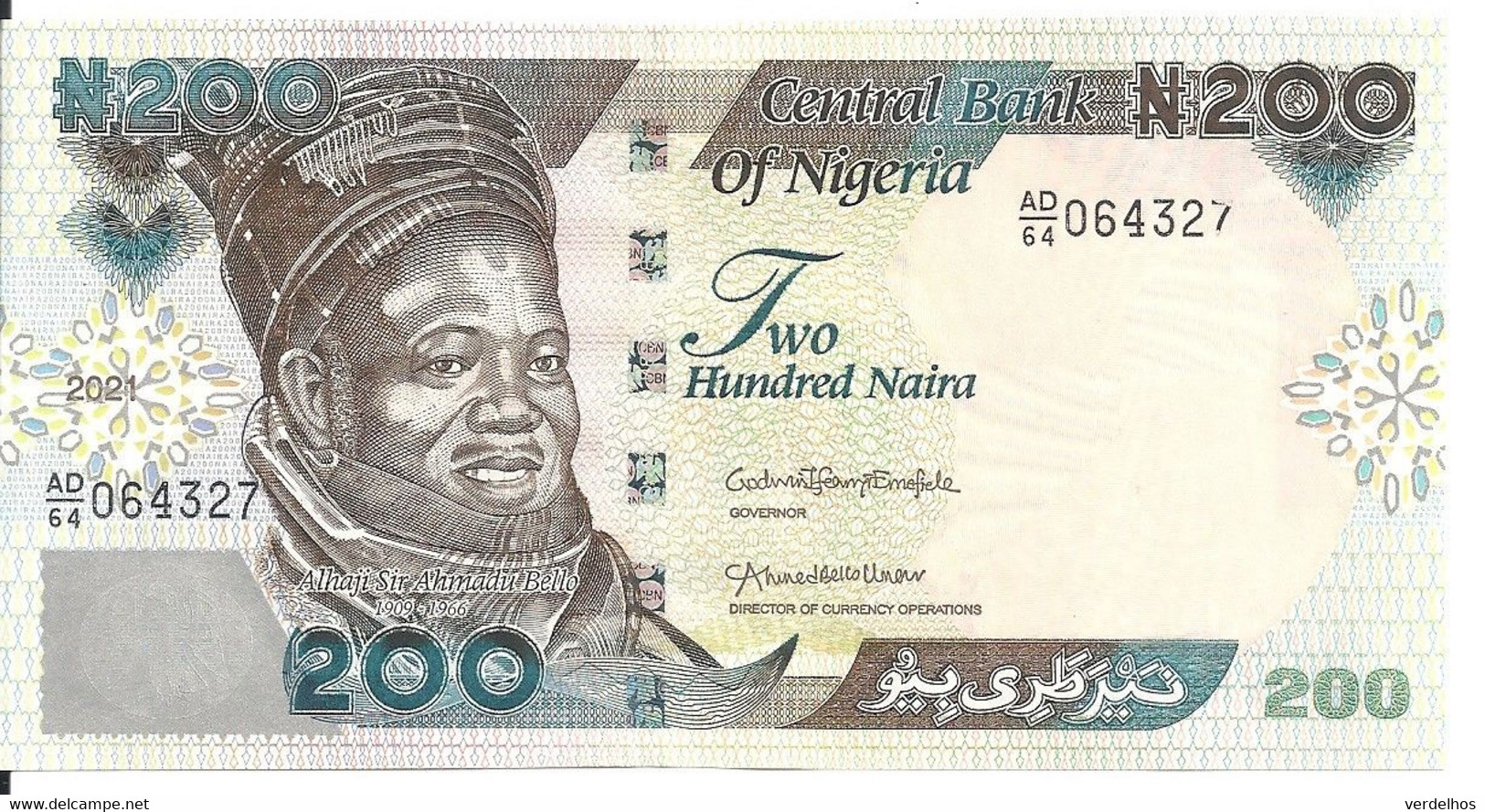 NIGERIA 200 NAIRA 2021 UNC P 29 U - Nigeria