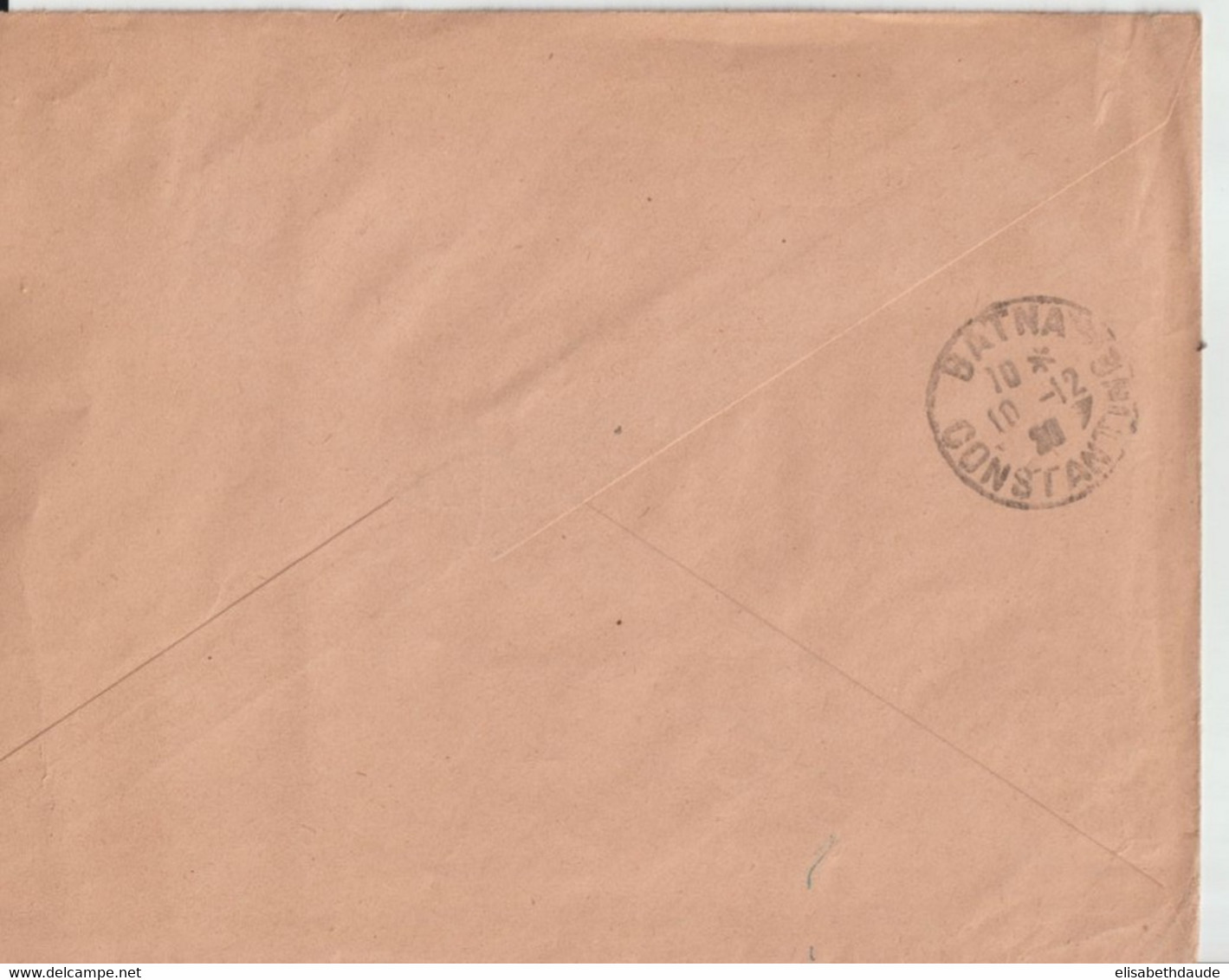 MAROC - 1928 - ENVELOPPE FM De OUED ZEM ! ANNEXE ARTILLERIE => HOPITAL MILITAIRE BATNA (ALGERIE) - Bolli Militari A Partire Dal 1900 (fuori Dal Periodo Di Guerra)