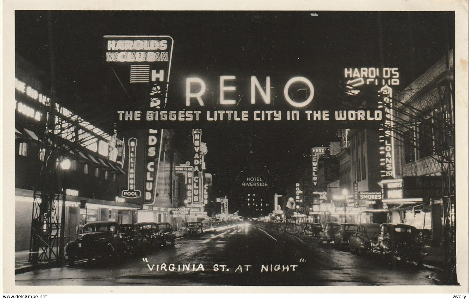 Reno, Nevada  The Biggest Little City In The World Real Photo Post Card - Reno