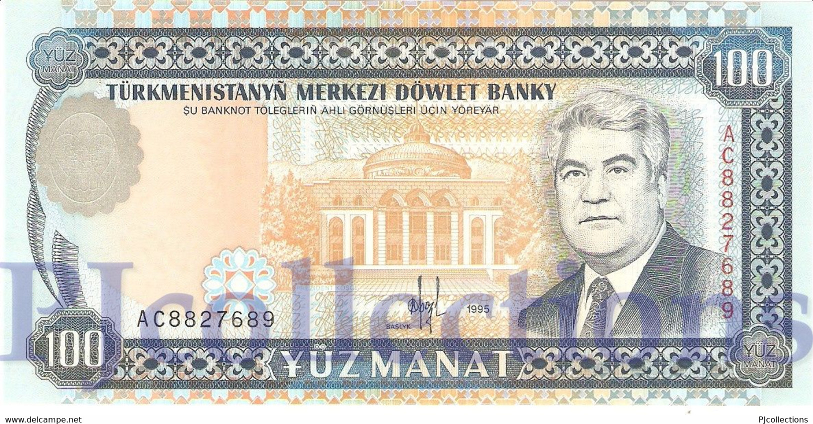 TURKMENISTAN 100 MANAT 1995 PICK 6b UNC - Turkménistan