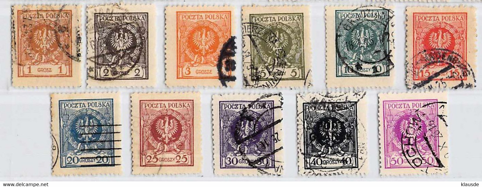 MiNr.201-211 O Polen - Unused Stamps