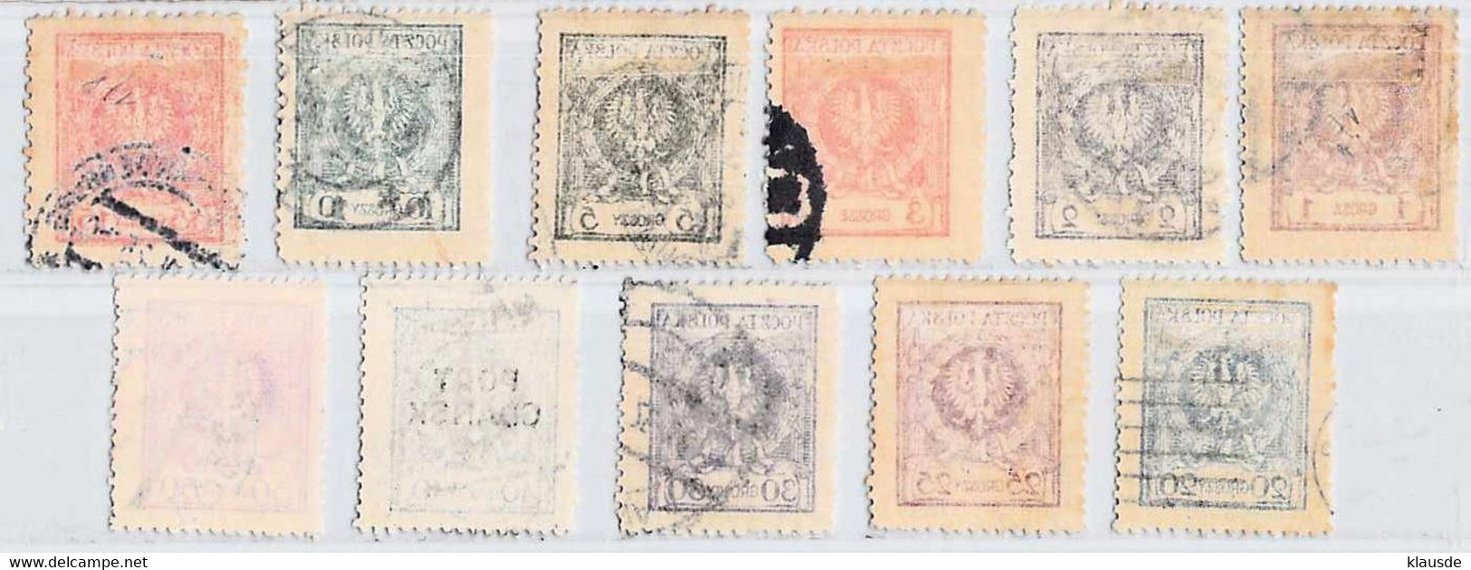 MiNr.201-211 O Polen - Unused Stamps