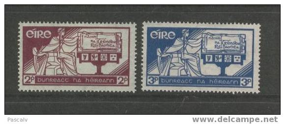 IRLANDE Yvert 71 / 72 Série Complète * Neuve Charnière MH Nouvelle Constitution - Unused Stamps