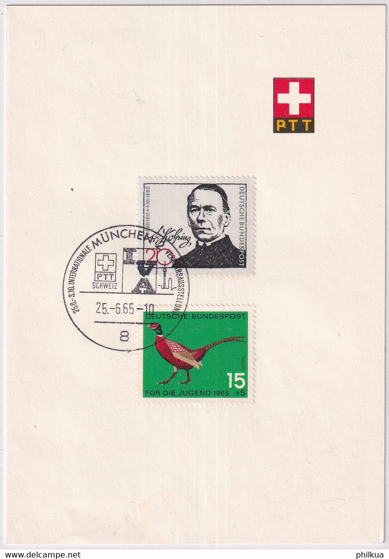 MiNr. 465, 477 BRD1965 -100. Todestag Von Adolf Kolping - INTERNATIONALE MÜNCHEN VERKEHRSAUSSTELLEUNG - Expositions Philatéliques