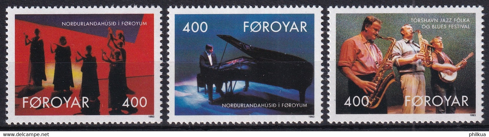 MiNr. 243 - 245 Dänemark Färöer 1993, 8. Febr. 10 Jahre Haus Des Nordens, Tórshavn Postfrisch/**/MNH - Färöer Inseln