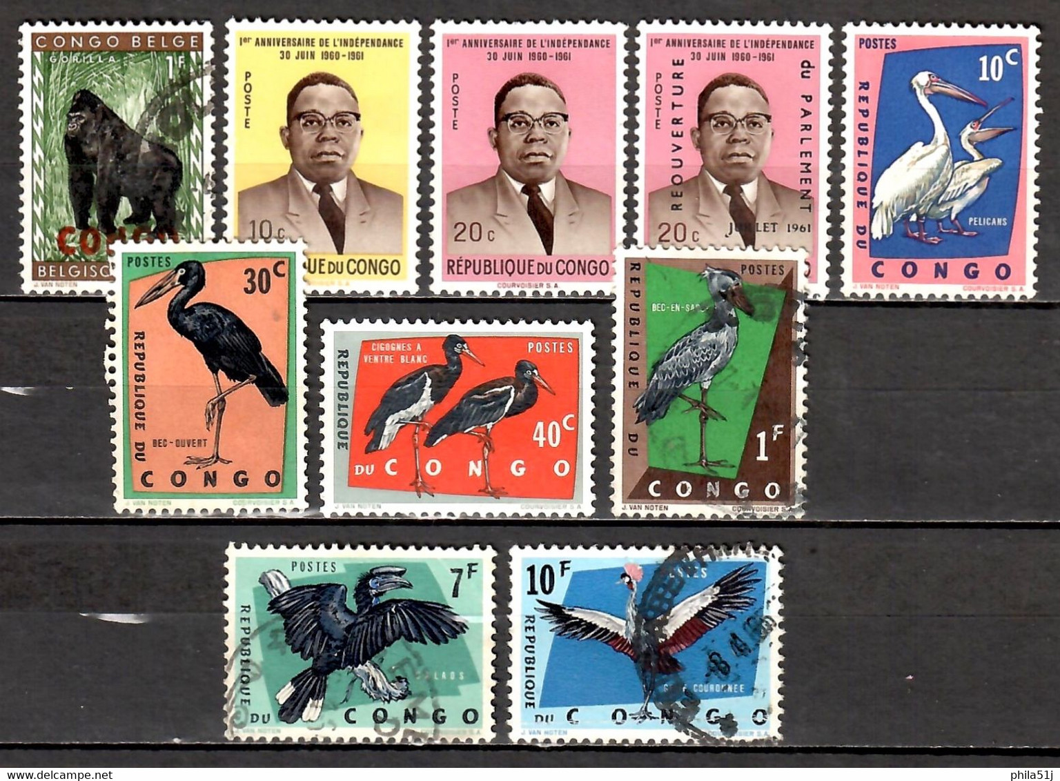 CONGO - BELGE __N°354/430/431/446/481/482/483/484/485/491/493__OBL VOIR SCAN - Used Stamps