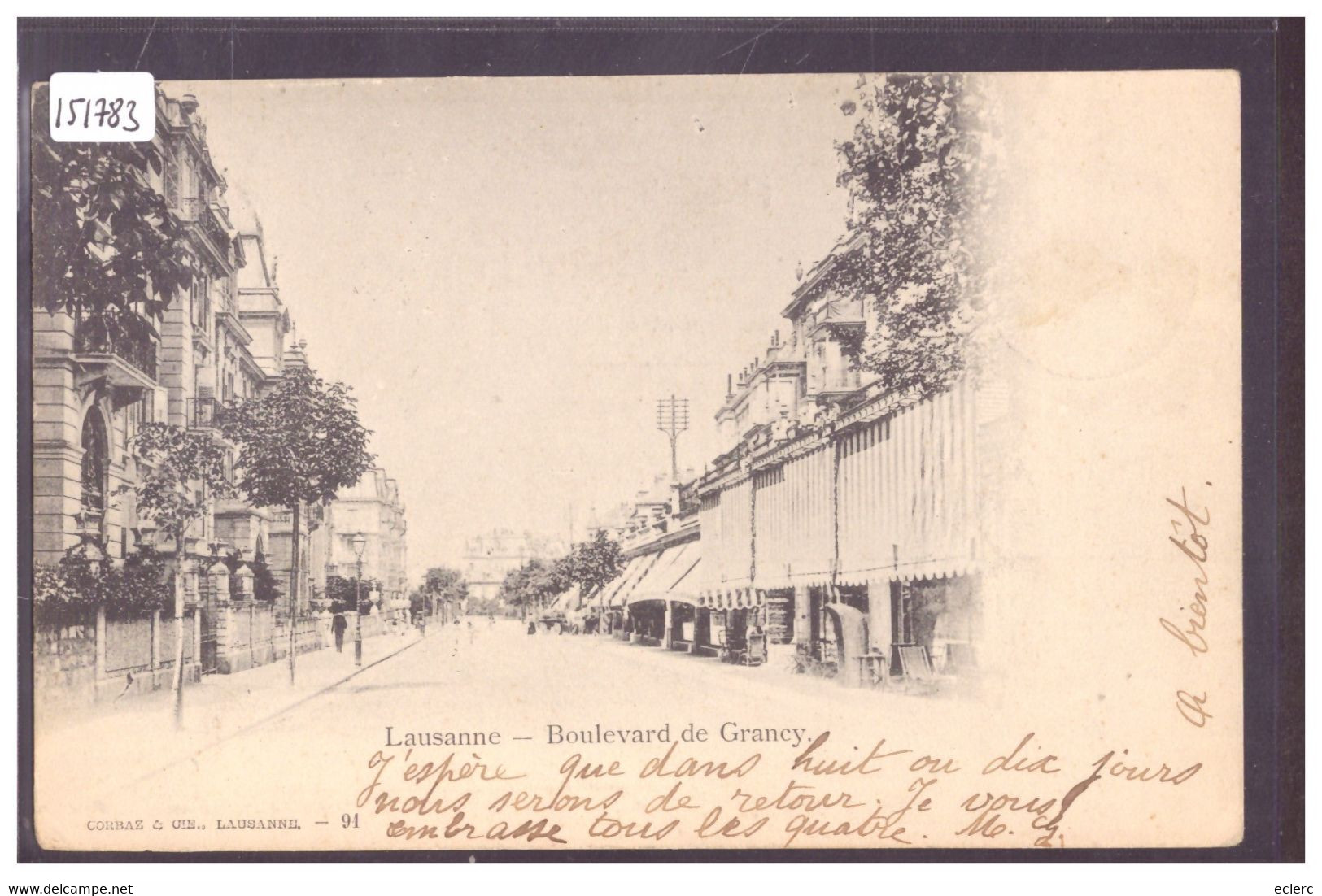 LAUSANNE - BOULEVARD DE GRANCY - TB - Grancy