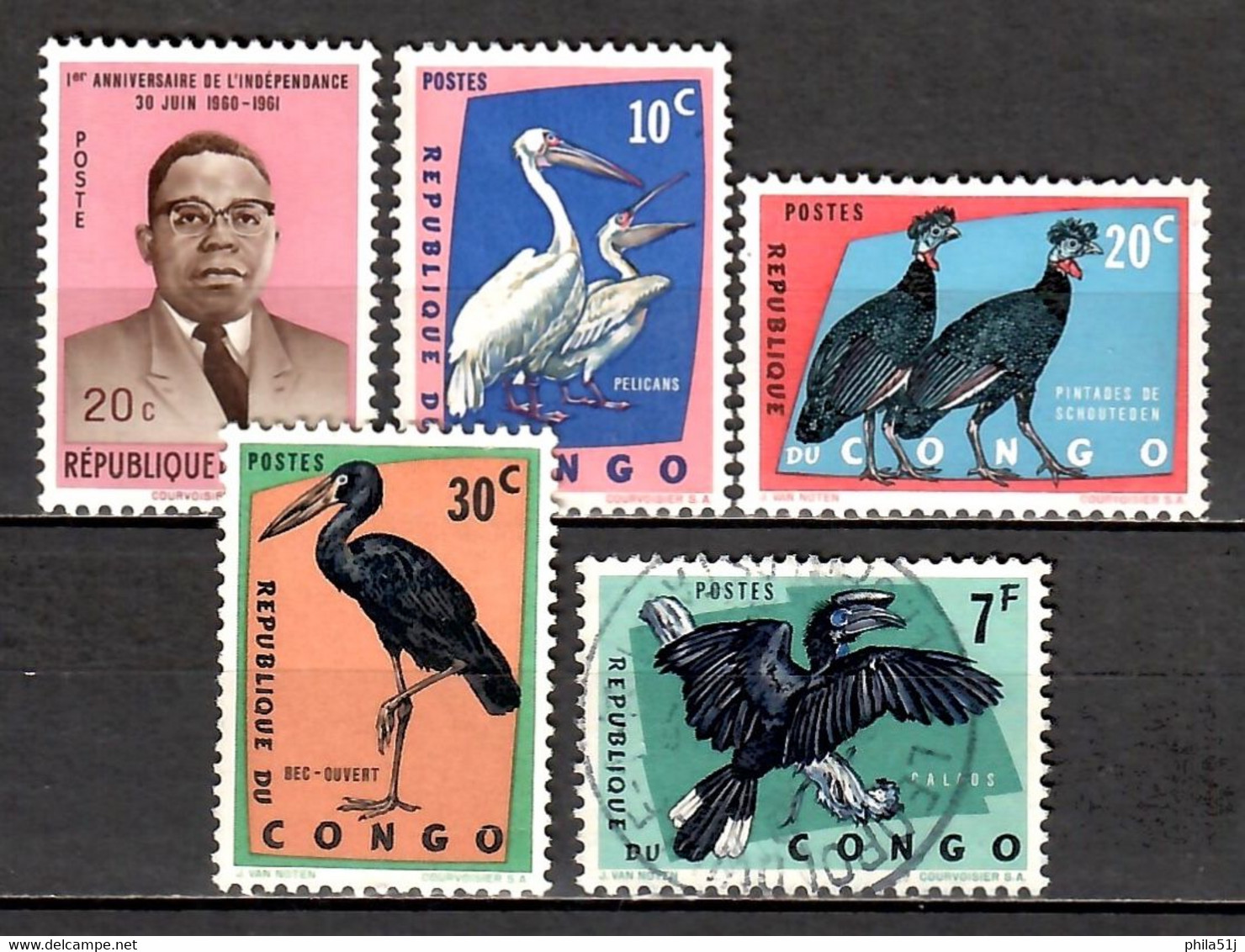 CONGO - BELGE---N°431/481/482/483/491 ---OBL VOIR SCAN - Used Stamps