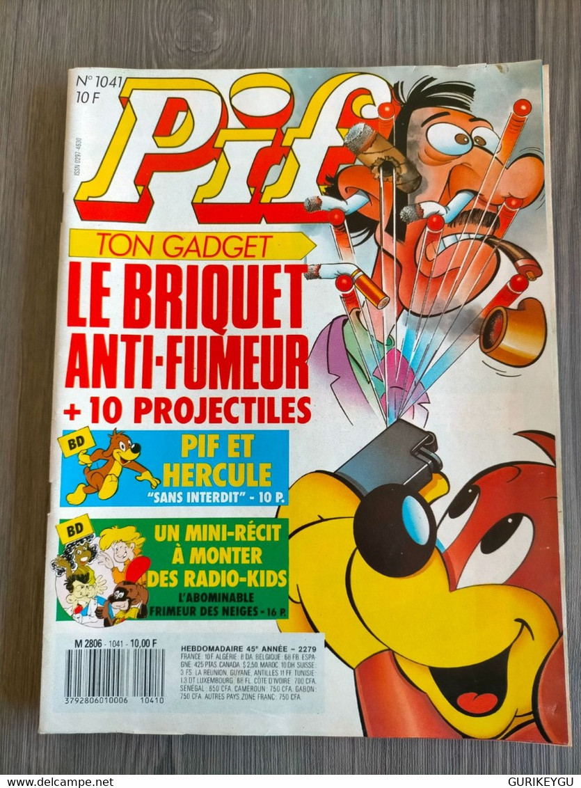 PIF GADGET N° 1041 Posters NIAGARA  Supplément BD   1989 TBE - Pif & Hercule