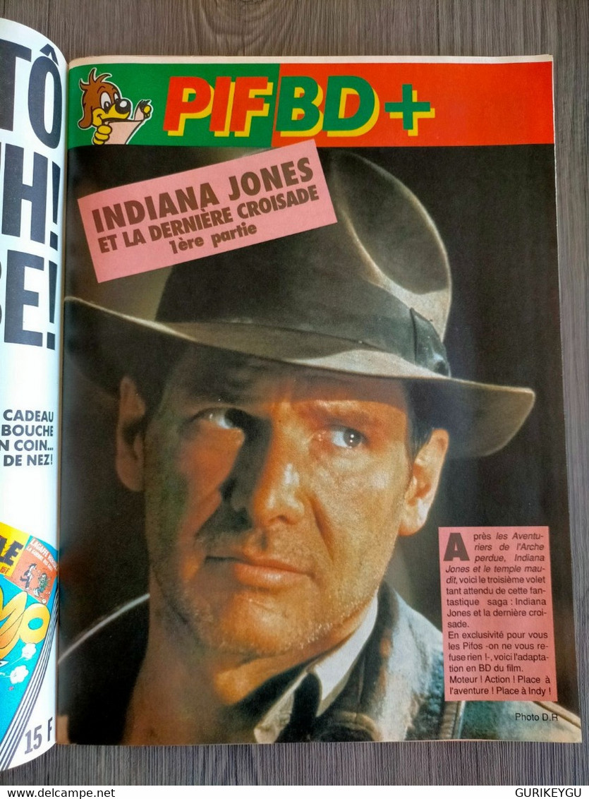 PIF GADGET N° 1073   Avec 2 Posters Spécial INDIANA JONES Et La Derniere Croisade 1989 - Pif & Hercule