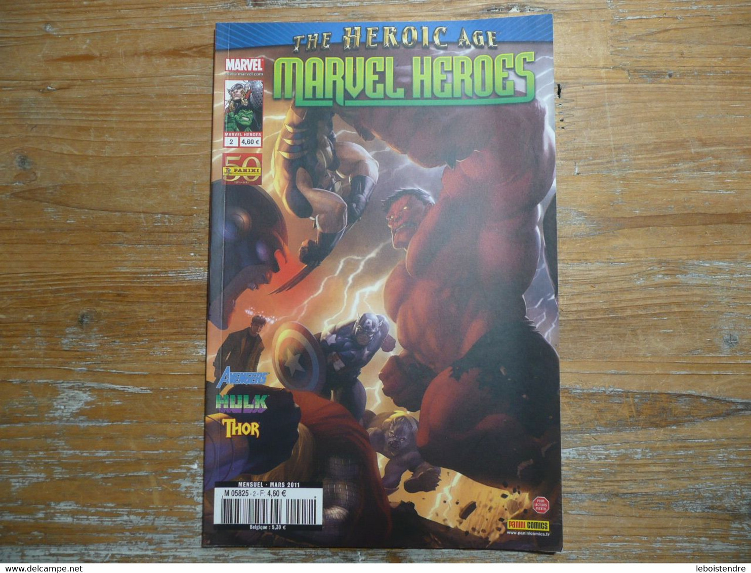 MARVEL HEROES V3 N 2 MARS 2011  MARVEL COMICS PANINI FRANCE AVENGERS HULK THOR - Marvel France