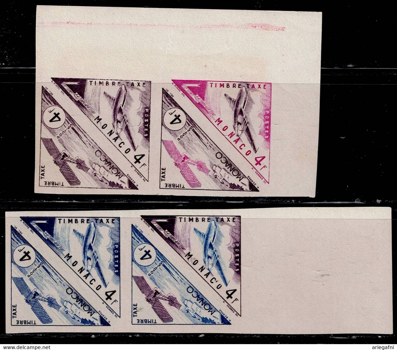 MONACO 1953  PORTO STAMPS PROOF  MI No 46-7 MNH VF!! - Variétés