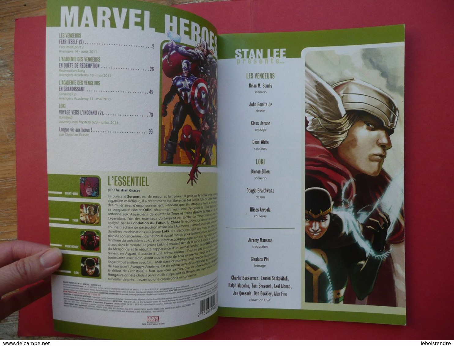 MARVEL HEROES V3 N 12 JANVIER 2012 FEAR ITSELF AVENGERS ACADEMY JOURNEY INTO MYSTERY  MARVEL COMICS PANINI FRANCE - Marvel France