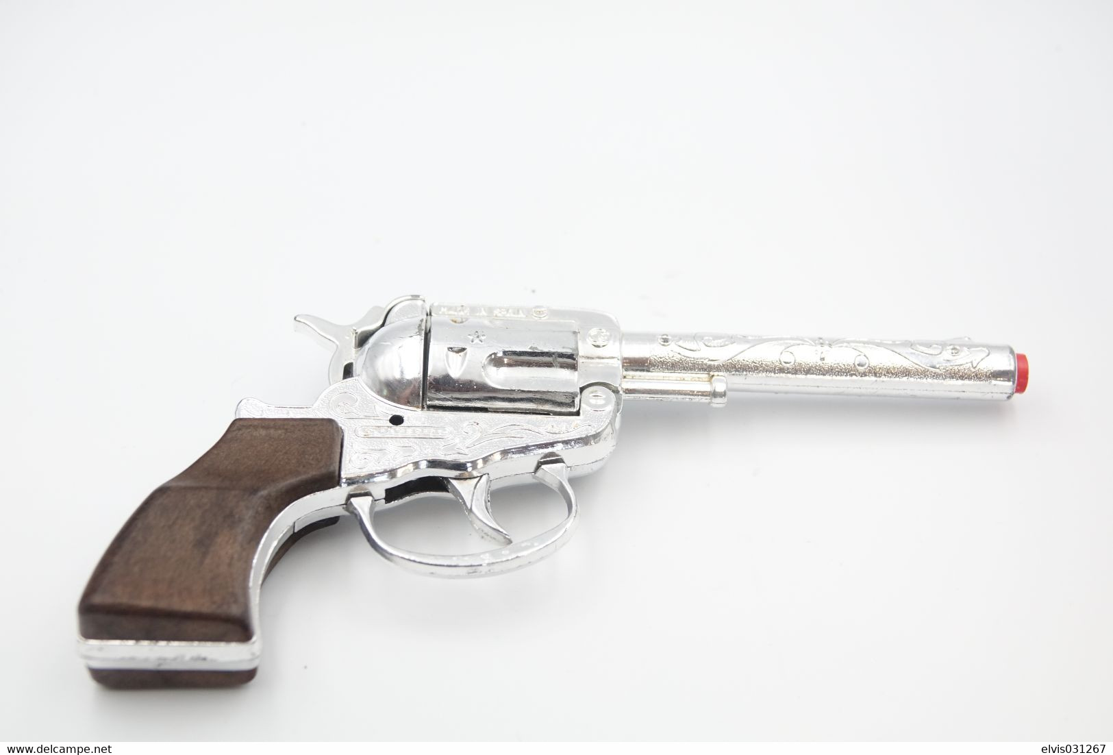 Vintage TOY GUN : GONHER N°101 - L=18cm - 19??s - Made In Spain - Keywords : Cap - Revolver - Pistol - Armes Neutralisées