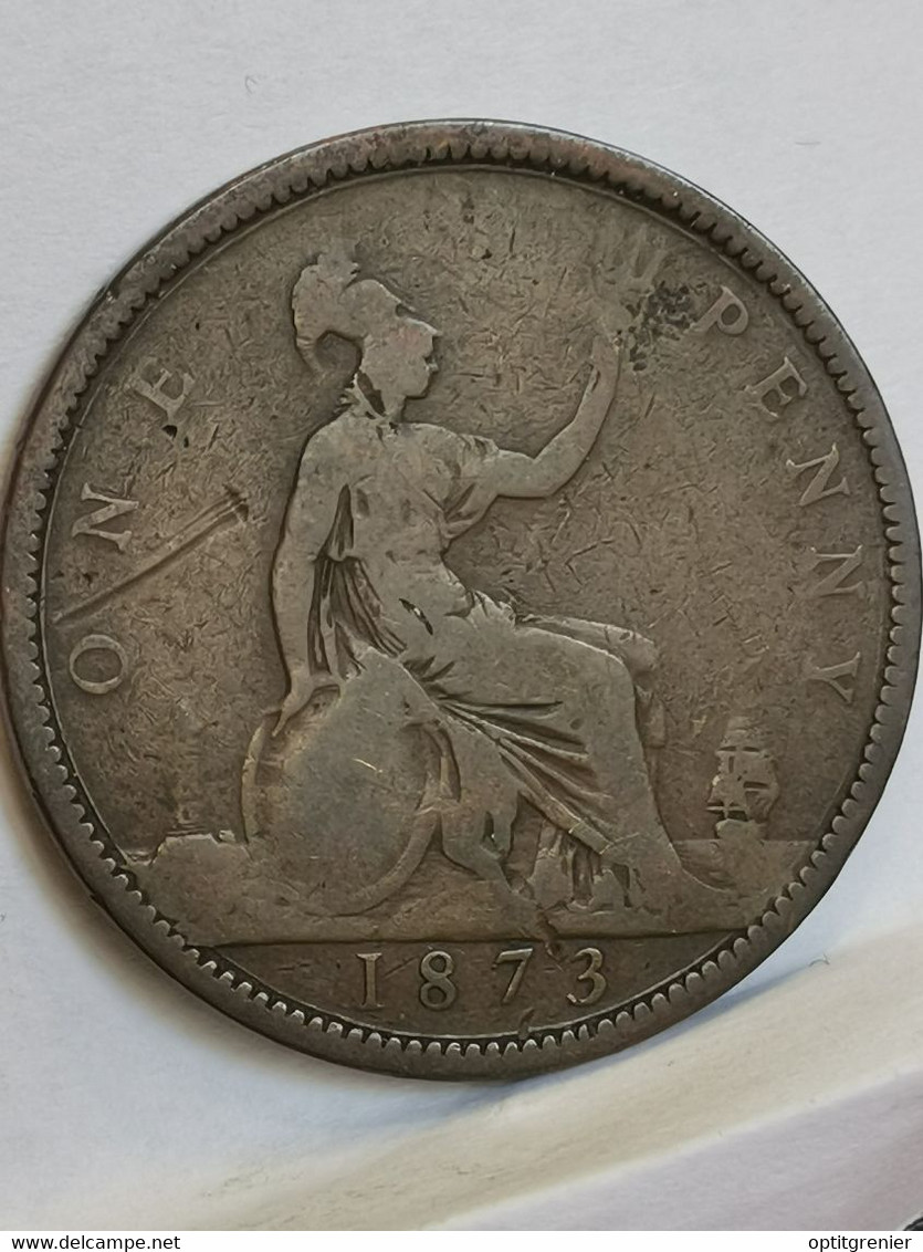 1 PENNY 1873 VICTORIA 1er TYPE GRANDE BRETAGNE / GREAT BRITAIN - D. 1 Penny