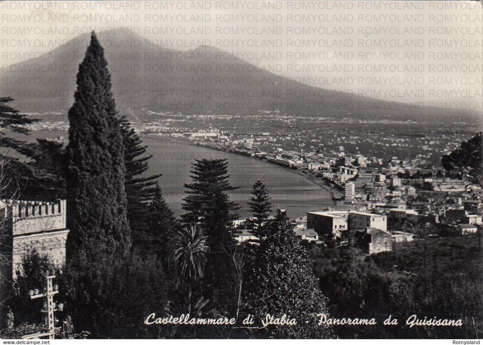 CARTOLINA  CASTELLAMMARE DI STABIA,CAMPANIA,PANORAMA DA QUISISANA-STORIA,MEMORIA,CULTURA,BELLA ITALIA,VIAGGIATA 1958 - Castellammare Di Stabia