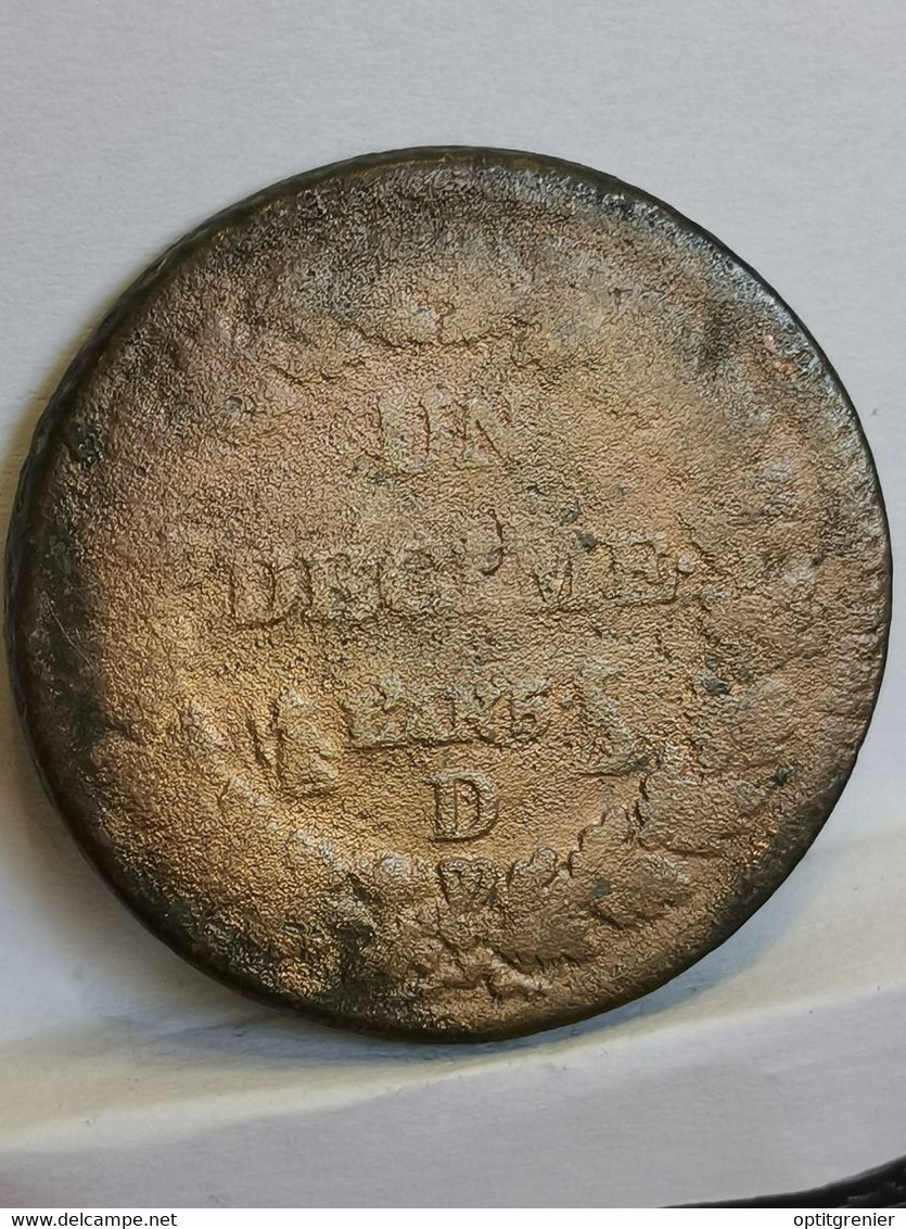 1 DECIME DUPRE GRAND MODULE  AN 5 D LYON / FRANCE - 1792-1804 Erste Französische Republik