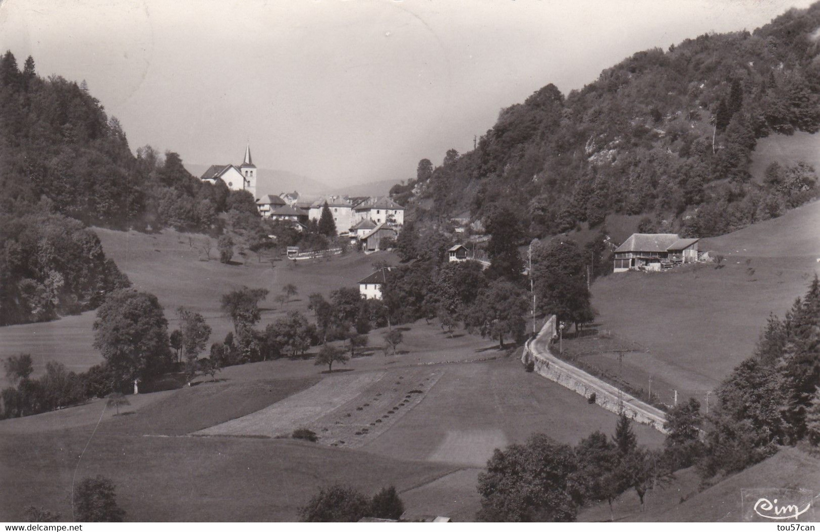 LE CHATELARD - CHAMBERY - SAVOIE - (73) - CPSM DENTELEE DE 1954...BEL AFFRANCHISSEMENT POSTAL... - Le Chatelard