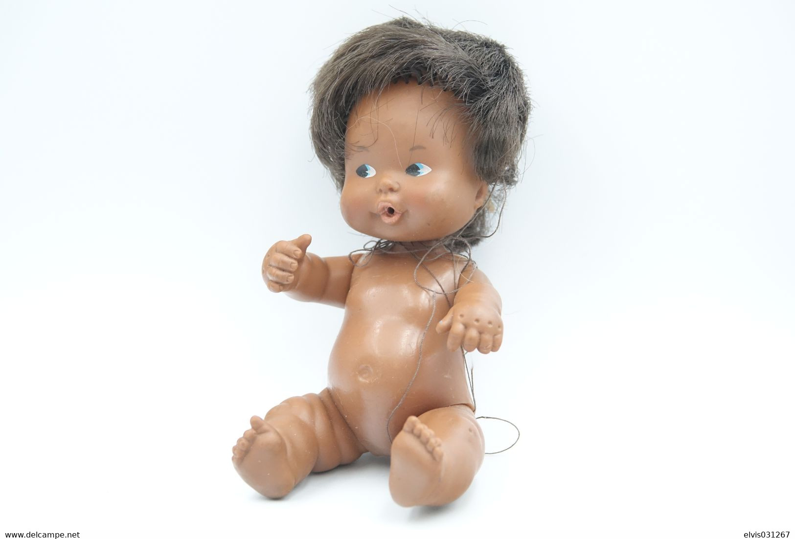 Vintage DOLL : FAMOSA 97 AFRICAN BLACK BROWN - 14cm - Made In SPAIN - Original - 19**'s - Vinyl - Rubber - Soft Plastic - Action Man