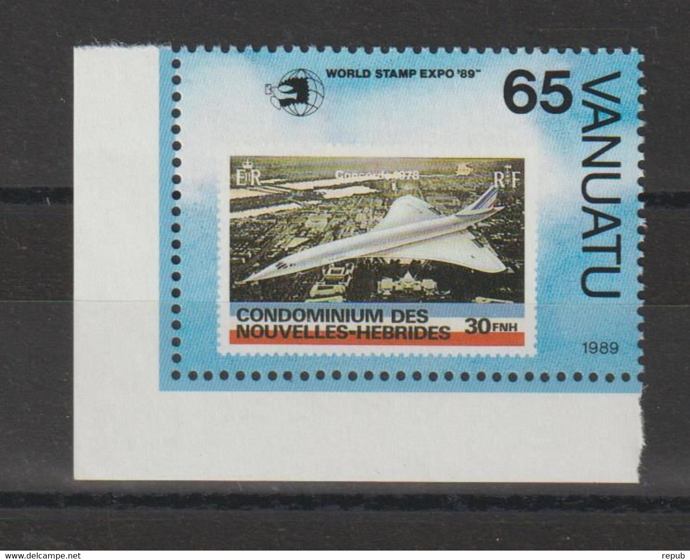 Vanuatu 1989 Concorde 837, 1 Val ** MNH - Vanuatu (1980-...)