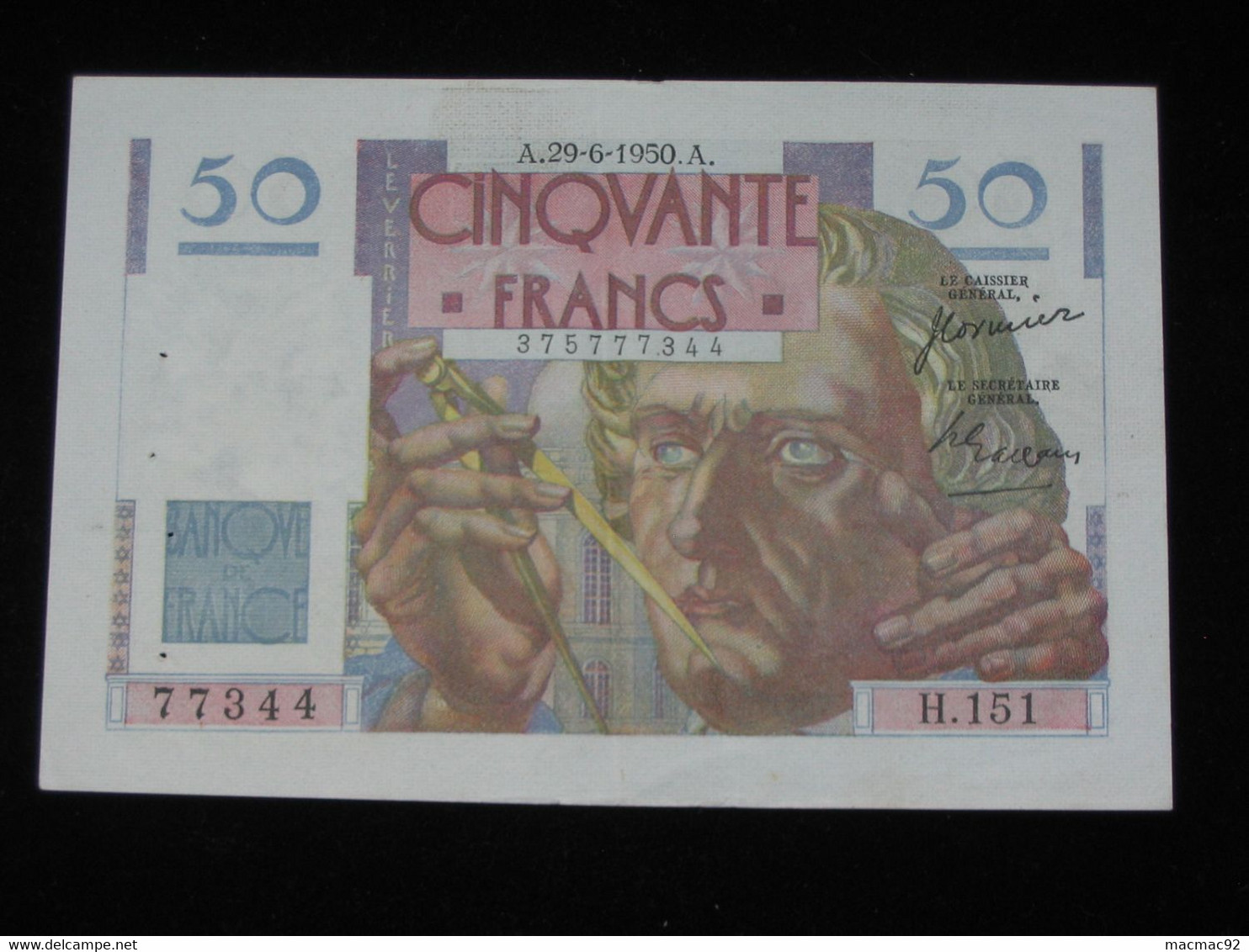 50 Cinquante Francs LE VERRIER  - 29-6-1950    **** EN ACHAT IMMEDIAT **** - 50 F 1946-1951 ''Le Verrier''