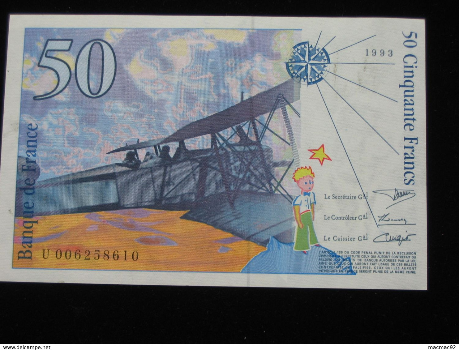 50 Cinquante Francs SAINT EXUPERY 1993    **** EN ACHAT IMMEDIAT **** - 50 F 1992-1999 ''St Exupéry''