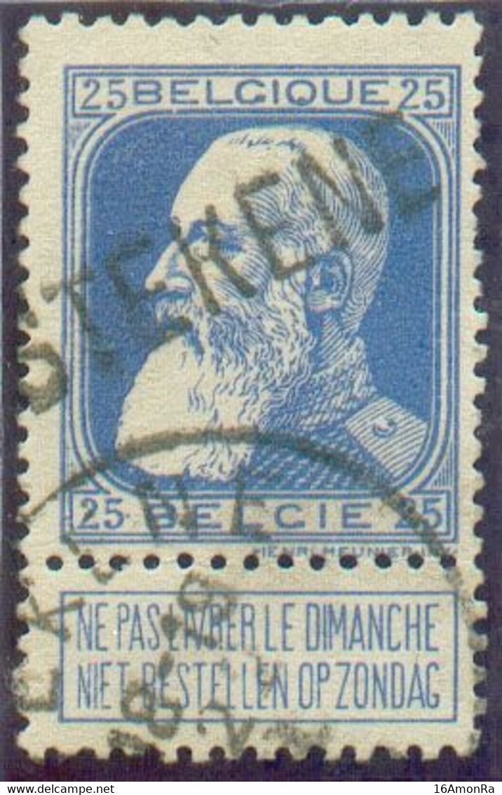 N°76 - 25 Centimes Bleu Annulé Par La Griffe De STEKENE - 20715 - 1905 Breiter Bart