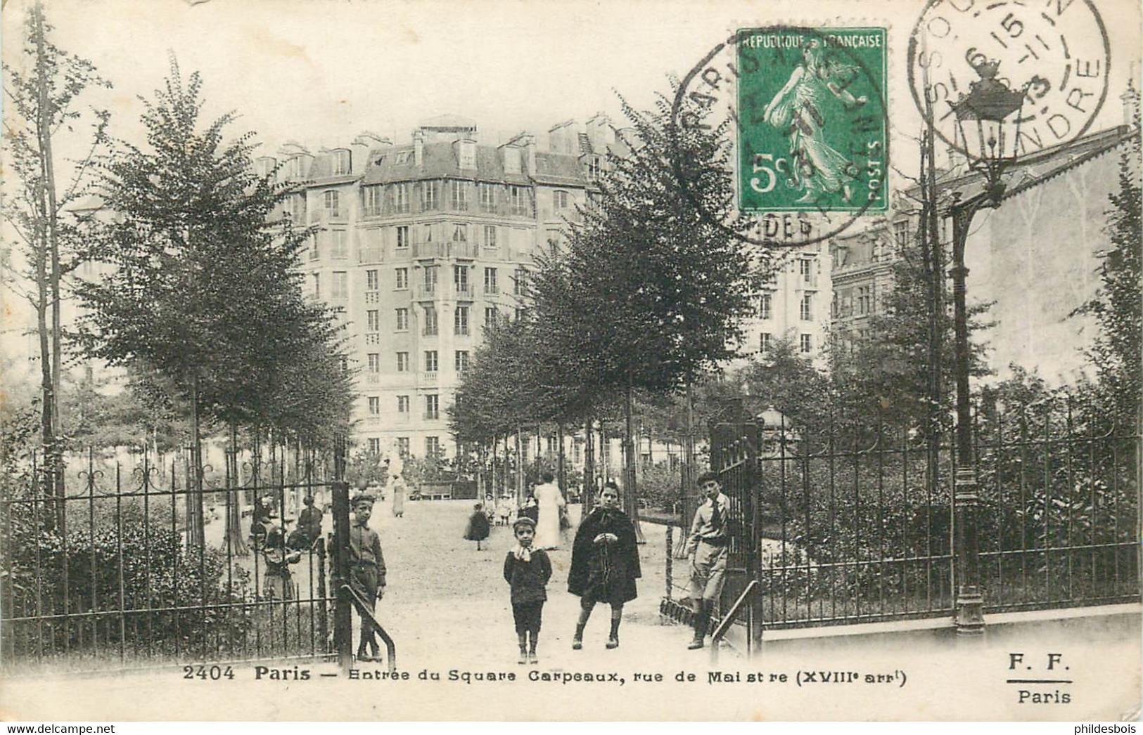 PARIS 18 Arrondissement   Entrée Du Square Carpeaux - Arrondissement: 18