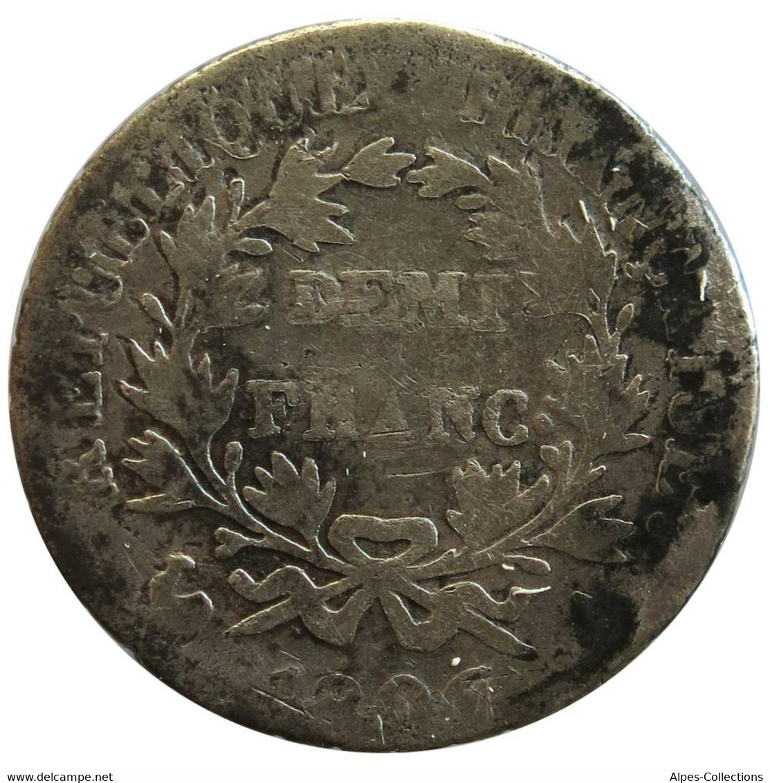 F17501.1 - FRANCE - Demi-franc Napoléon Empereur - 1806 A - 1/2 Franc