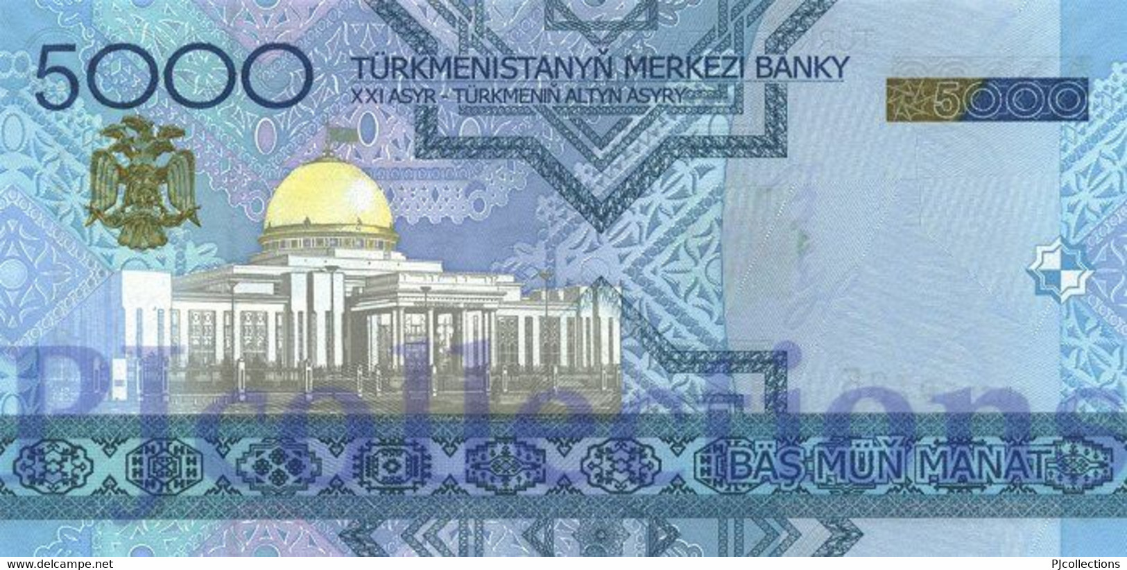 TURKMENISTAN 5000 MANAT 2005 PICK 21 UNC - Turkménistan