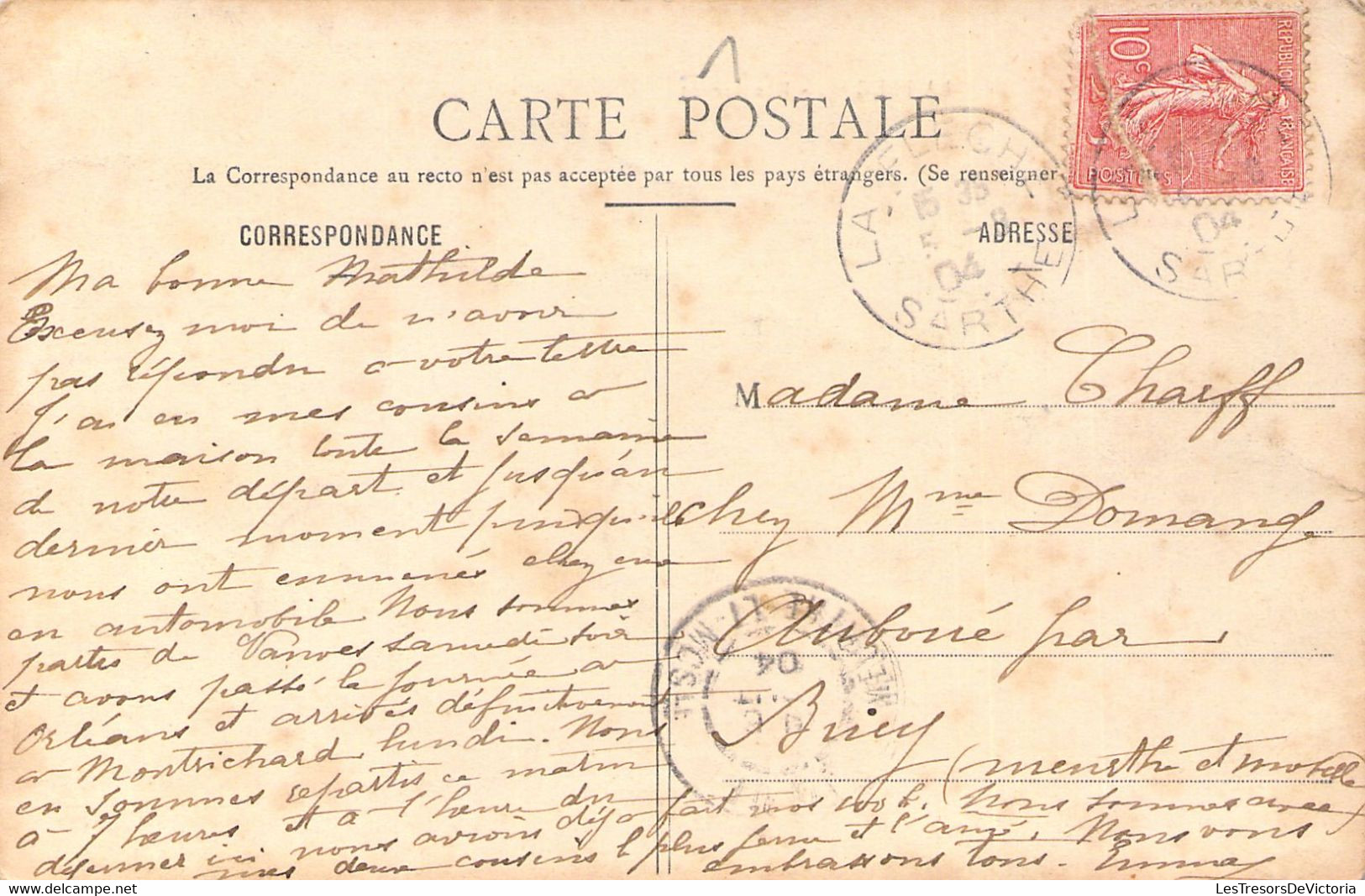 FRANCE - 72 - LE FLECHE - Rue Carnot - Carte Postale Ancienne - La Fleche