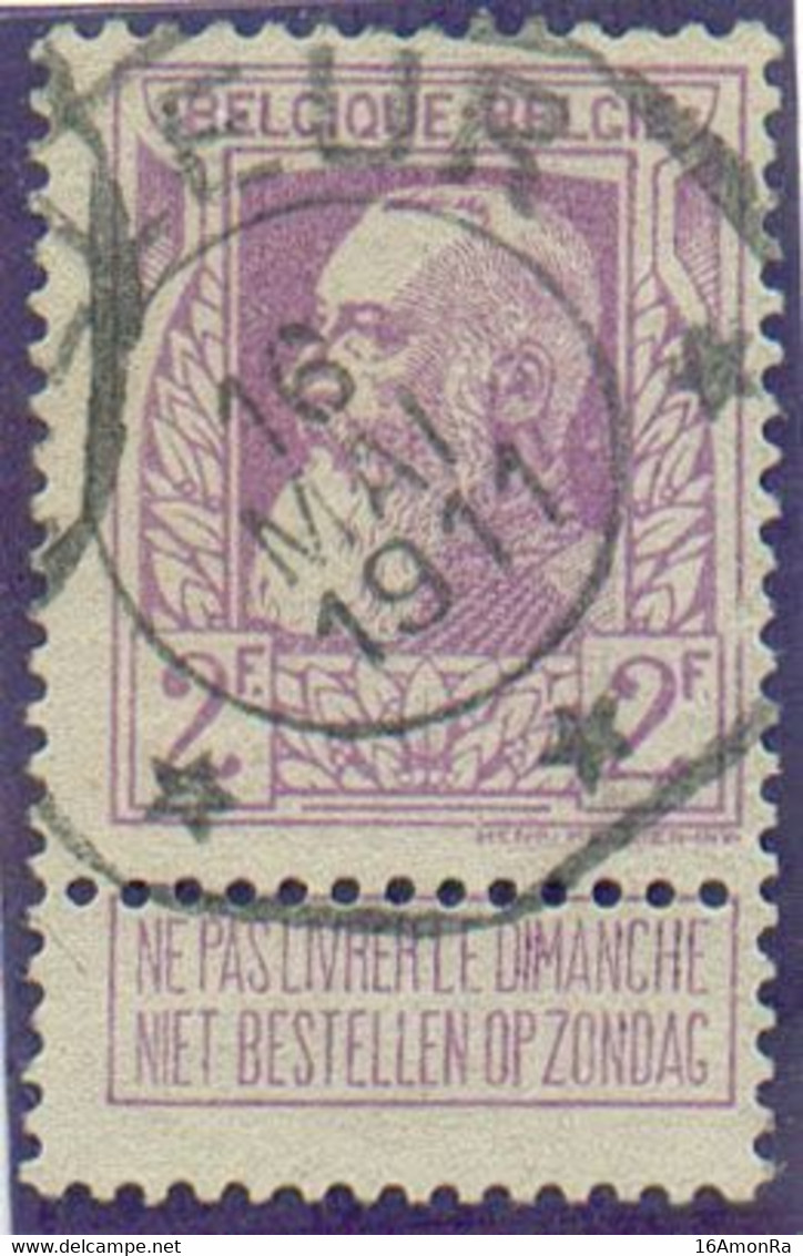 N°80 - 2 Francs Violet Obl. Télégraphique  De ALLEUR - 20731 - 1905 Grosse Barbe