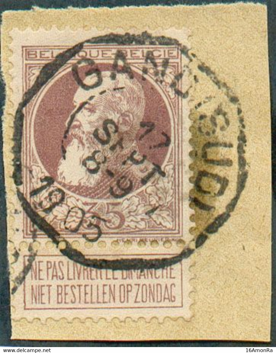 N°77 - 35 Centimes Brun Obl. Télégraphique  De GAND (SUD) - 20732 - 1905 Grosse Barbe
