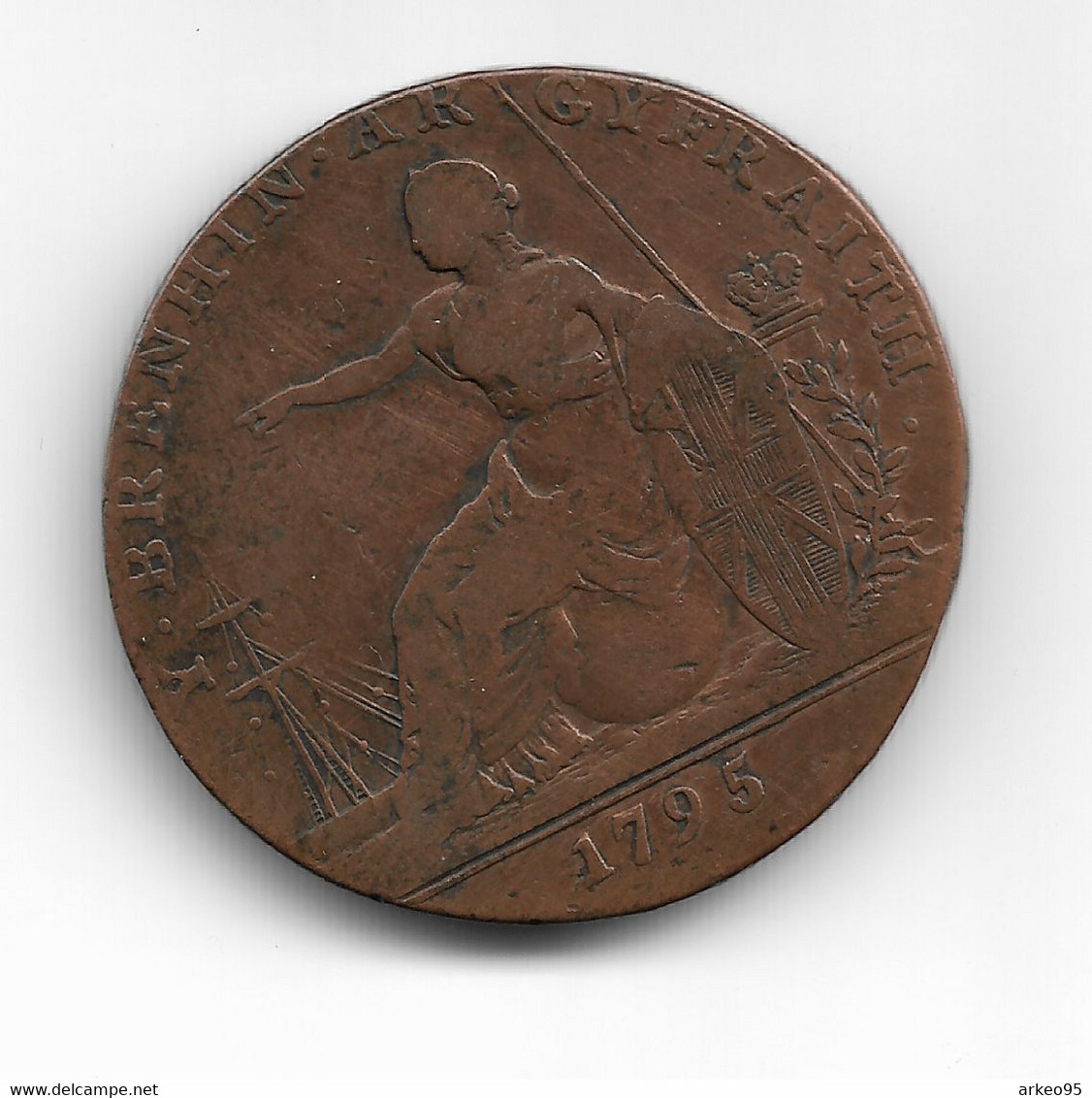 Jeton Demi Penny De Glamorgan 1795 - Royaux/De Noblesse