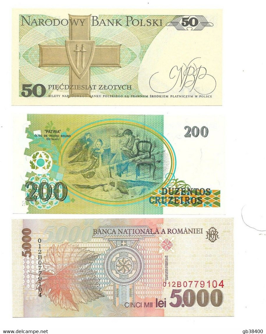 3  BILLETS NEUFS DU MONDE REF 2011 - Kiloware - Banknoten