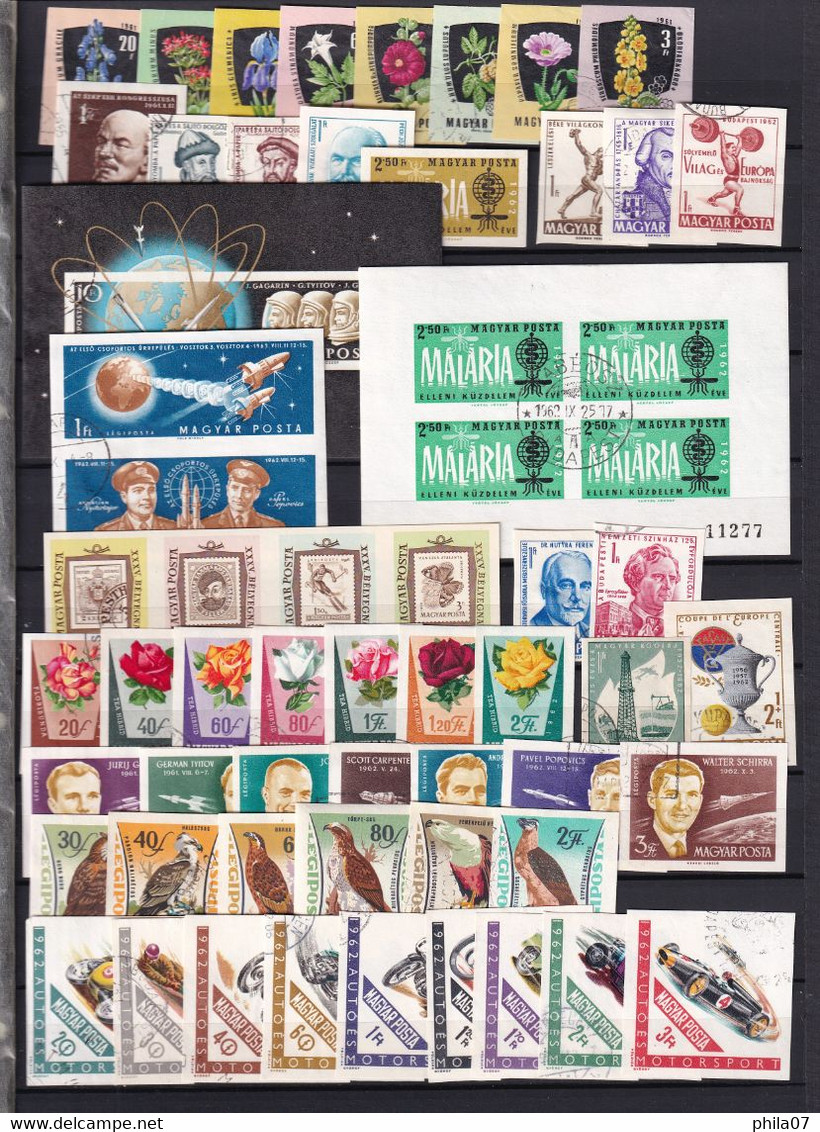 HUNGARY – Big Lot Of Imperforate Canceled Stamps. High Catalogue Value, Good Quality / 9 Scans - Other & Unclassified